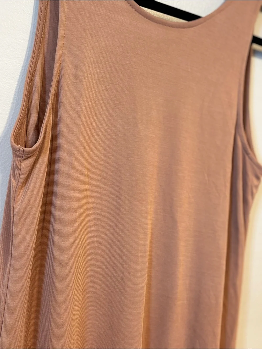 Double Zero Boutique Tan Deep V-Back Lightweight Maxi Dress NWT Women's Small